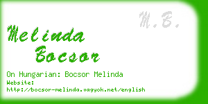 melinda bocsor business card